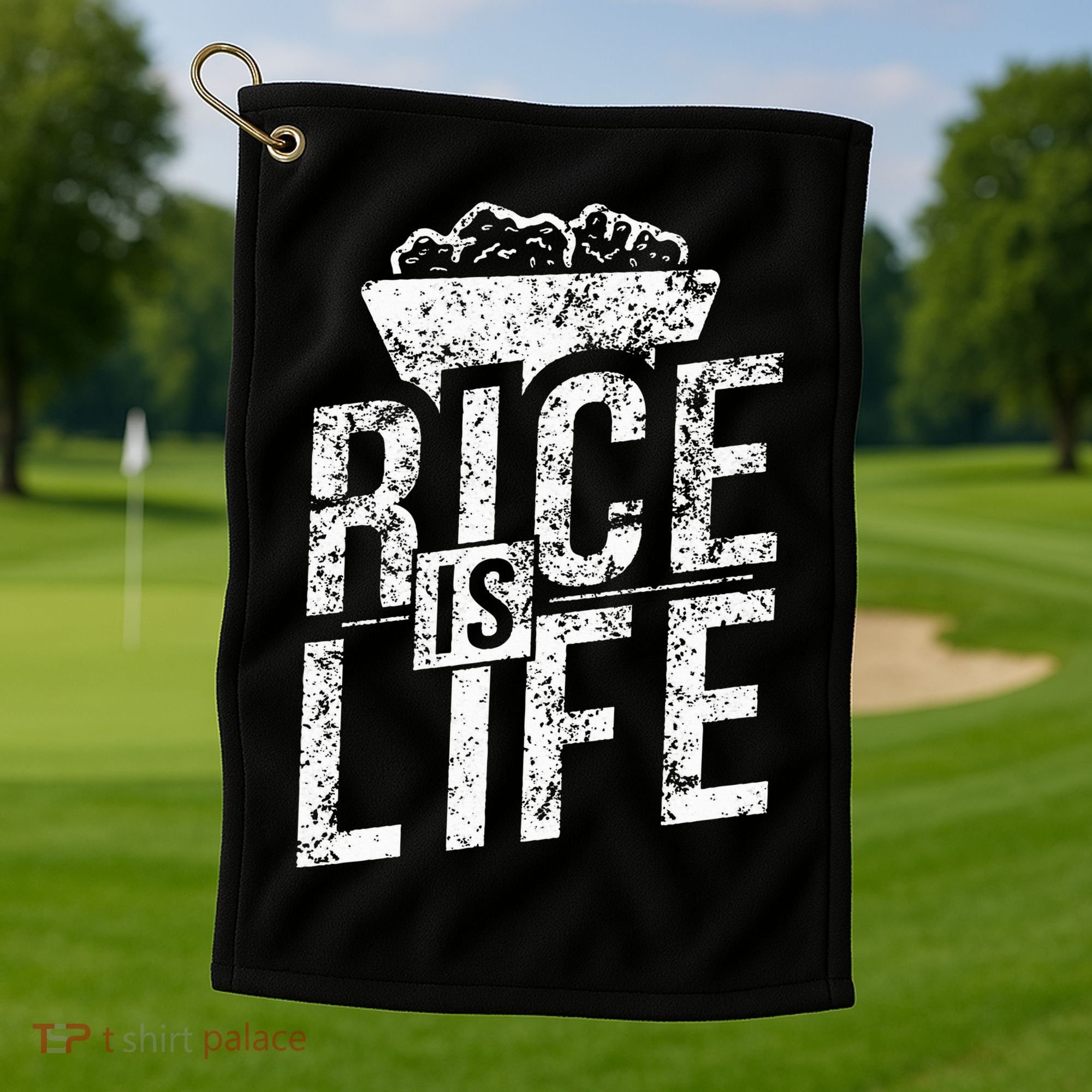 Filipino Gifts Rice Is Life Golf Towel
