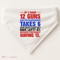 Funny Gun Rights Joke USA-Made Doggie Bandana thumb 0