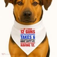 Funny Gun Rights Joke USA-Made Doggie Bandana thumb 1