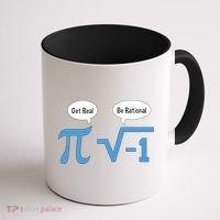 Funny Get Real Be Rational Shirt Pi Math Teacher Geek Coffee Mug thumb 1