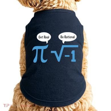Funny Get Real Be Rational Shirt Pi Math Teacher Geek Doggie Tank