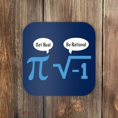 Funny Get Real Be Rational Shirt Pi Math Teacher Geek Coaster