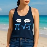 Funny Get Real Be Rational Shirt Pi Math Teacher Geek Women's Tank Top thumb 2