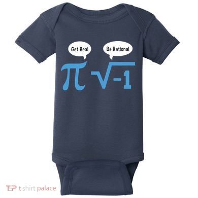 Funny Get Real Be Rational Shirt Pi Math Teacher Geek Baby Bodysuit
