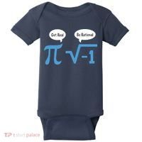 Funny Get Real Be Rational Shirt Pi Math Teacher Geek Baby Bodysuit thumb 0