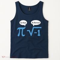 Funny Get Real Be Rational Shirt Pi Math Teacher Geek Tank Top thumb 2
