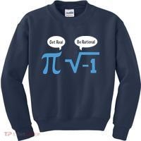 Funny Get Real Be Rational Shirt Pi Math Teacher Geek Kids Sweatshirt thumb 0