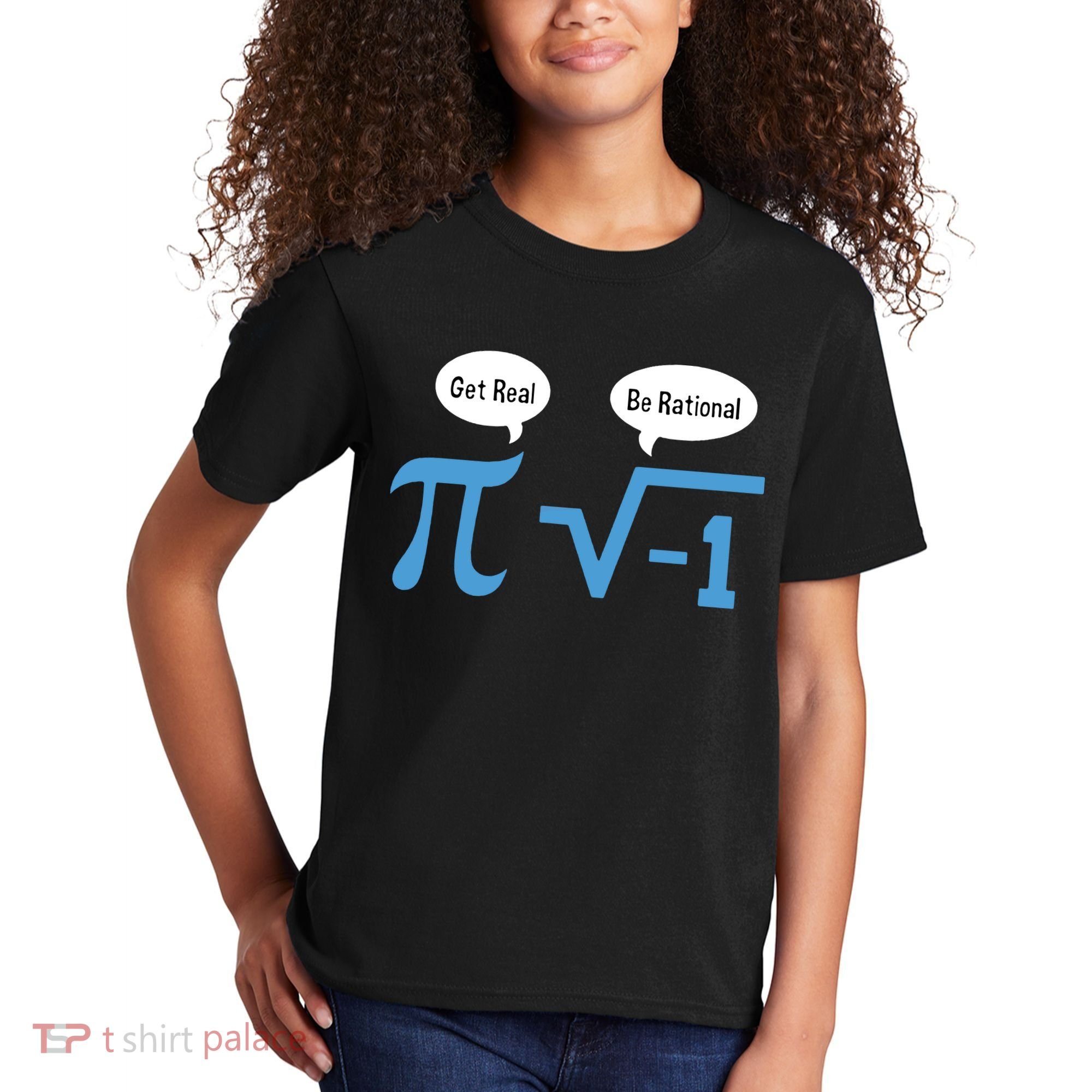 Funny Get Real Be Rational Shirt Pi Math Teacher Geek Kids T-Shirt