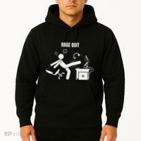 Funny Gamer Rage Quit Stick Figure Gaming Sarcastic Meme Hoodie thumb 2