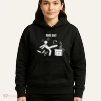 Funny Gamer Rage Quit Stick Figure Gaming Sarcastic Meme Hoodie thumb 5