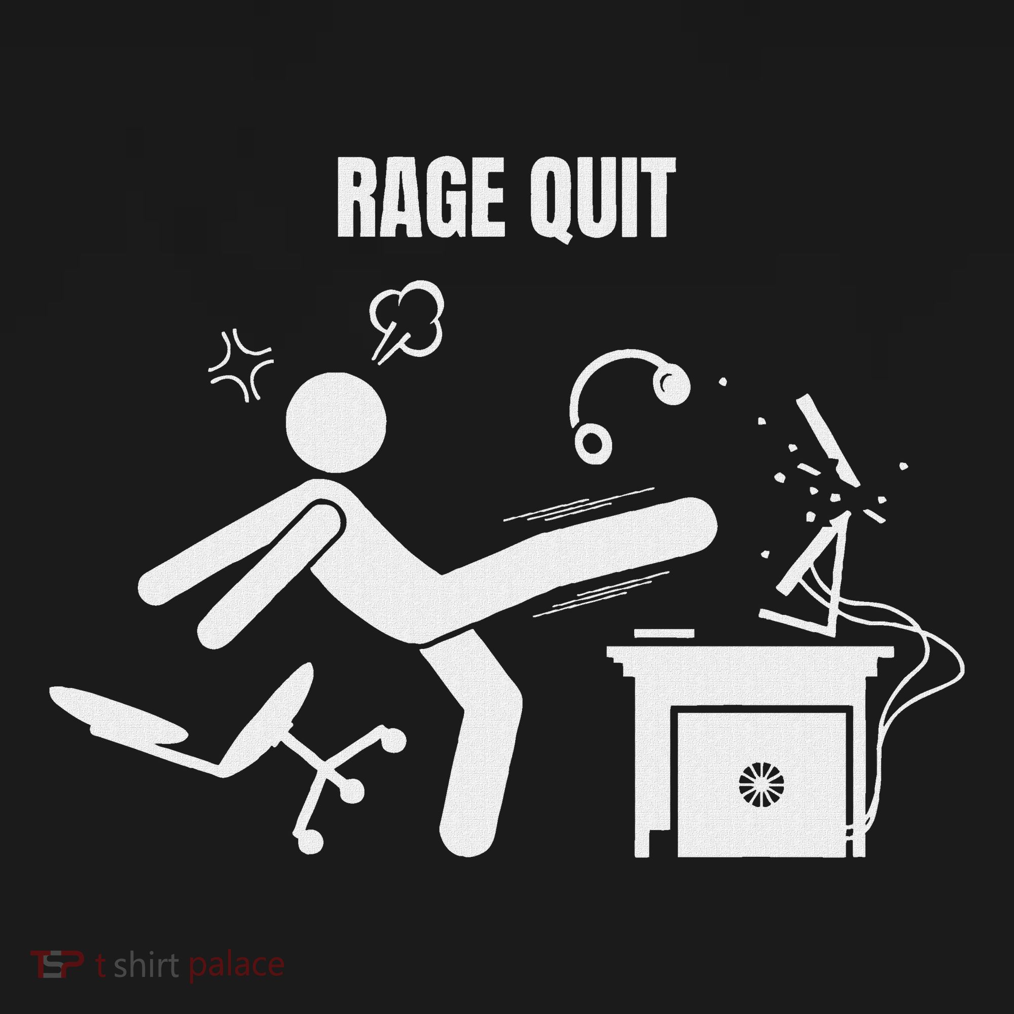 Funny Gamer Rage Quit Stick Figure Gaming Sarcastic Meme Sweatshirt