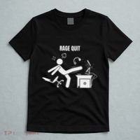 Funny Gamer Rage Quit Stick Figure Gaming Sarcastic Meme T-Shirt thumb 5