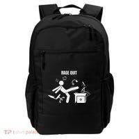 Funny Gamer Rage Quit Stick Figure Gaming Sarcastic Meme Backpack thumb 0