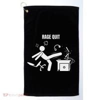 Funny Gamer Rage Quit Stick Figure Gaming Sarcastic Meme Golf Towel thumb 0