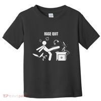 Funny Gamer Rage Quit Stick Figure Gaming Sarcastic Meme Toddler T-Shirt thumb 0