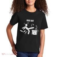 Funny Gamer Rage Quit Stick Figure Gaming Sarcastic Meme Kids T-Shirt thumb 2