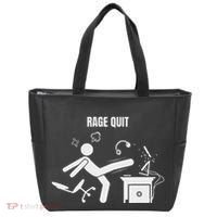 Funny Gamer Rage Quit Stick Figure Gaming Sarcastic Meme Tote Bag thumb 0