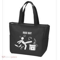 Funny Gamer Rage Quit Stick Figure Gaming Sarcastic Meme Tote Bag thumb 3