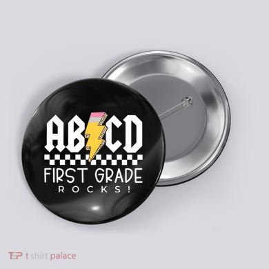 First Grade Rocks Teacher 1st Grade Button