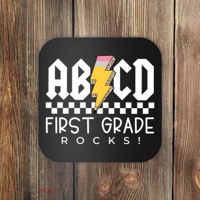 First Grade Rocks Teacher 1st Grade Coaster