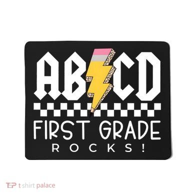 First Grade Rocks Teacher 1st Grade Mousepad