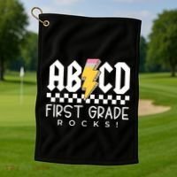 First Grade Rocks Teacher 1st Grade Golf Towel thumb 1