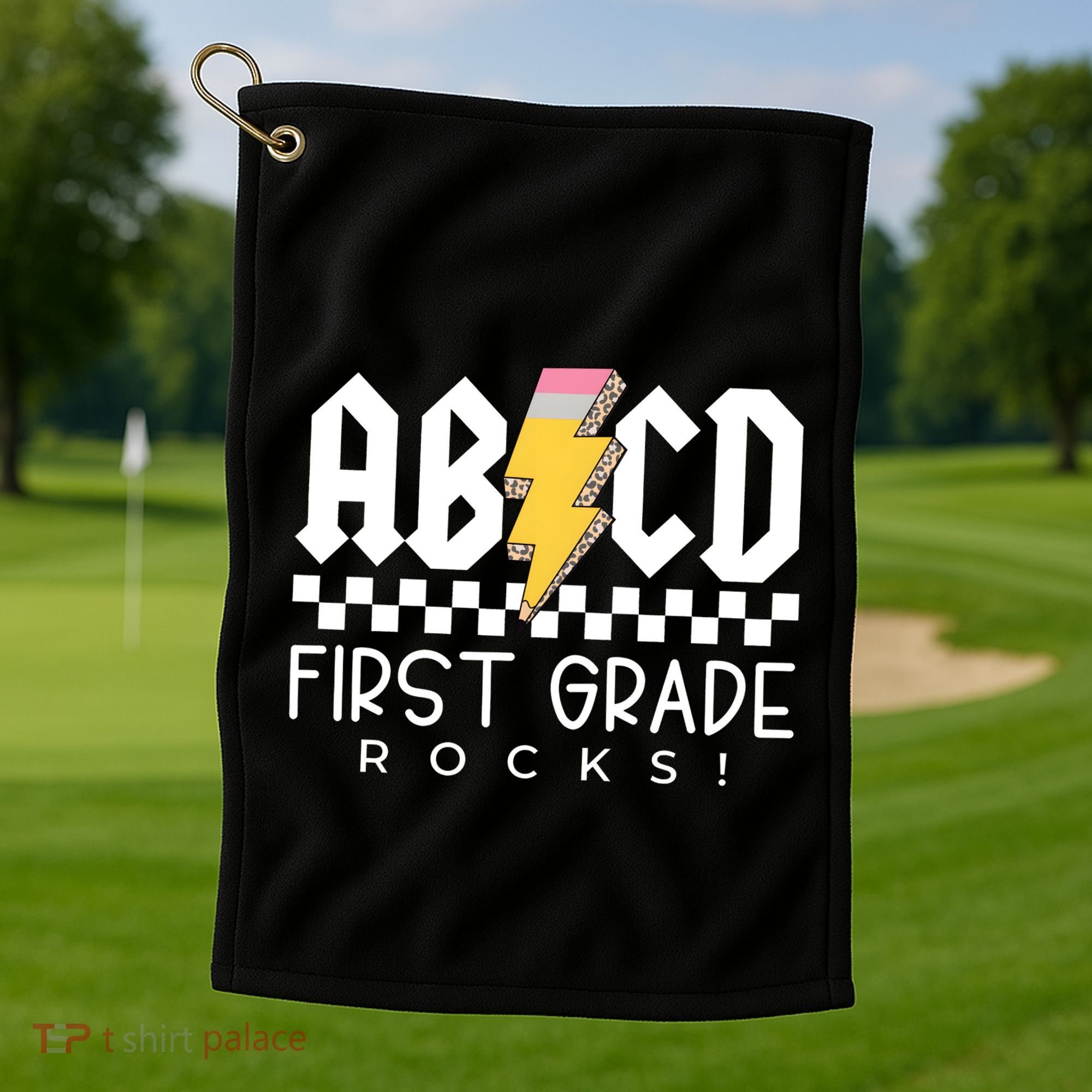 First Grade Rocks Teacher 1st Grade Golf Towel