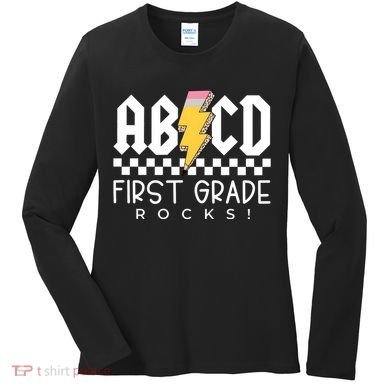 First Grade Rocks Teacher 1st Grade Women's Long Sleeve Shirt