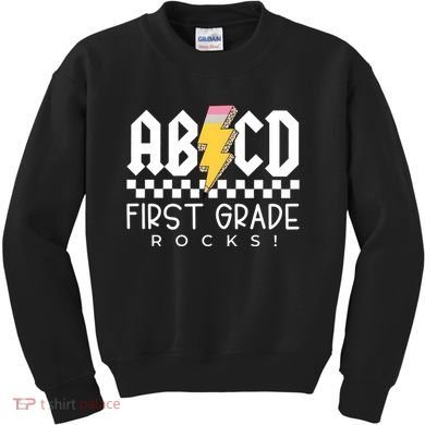 First Grade Rocks Teacher 1st Grade Kids Sweatshirt
