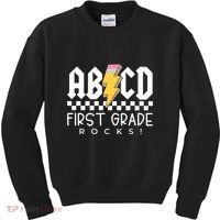 First Grade Rocks Teacher 1st Grade Kids Sweatshirt thumb 0