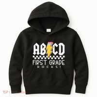 First Grade Rocks Teacher 1st Grade Kids Hoodie thumb 0