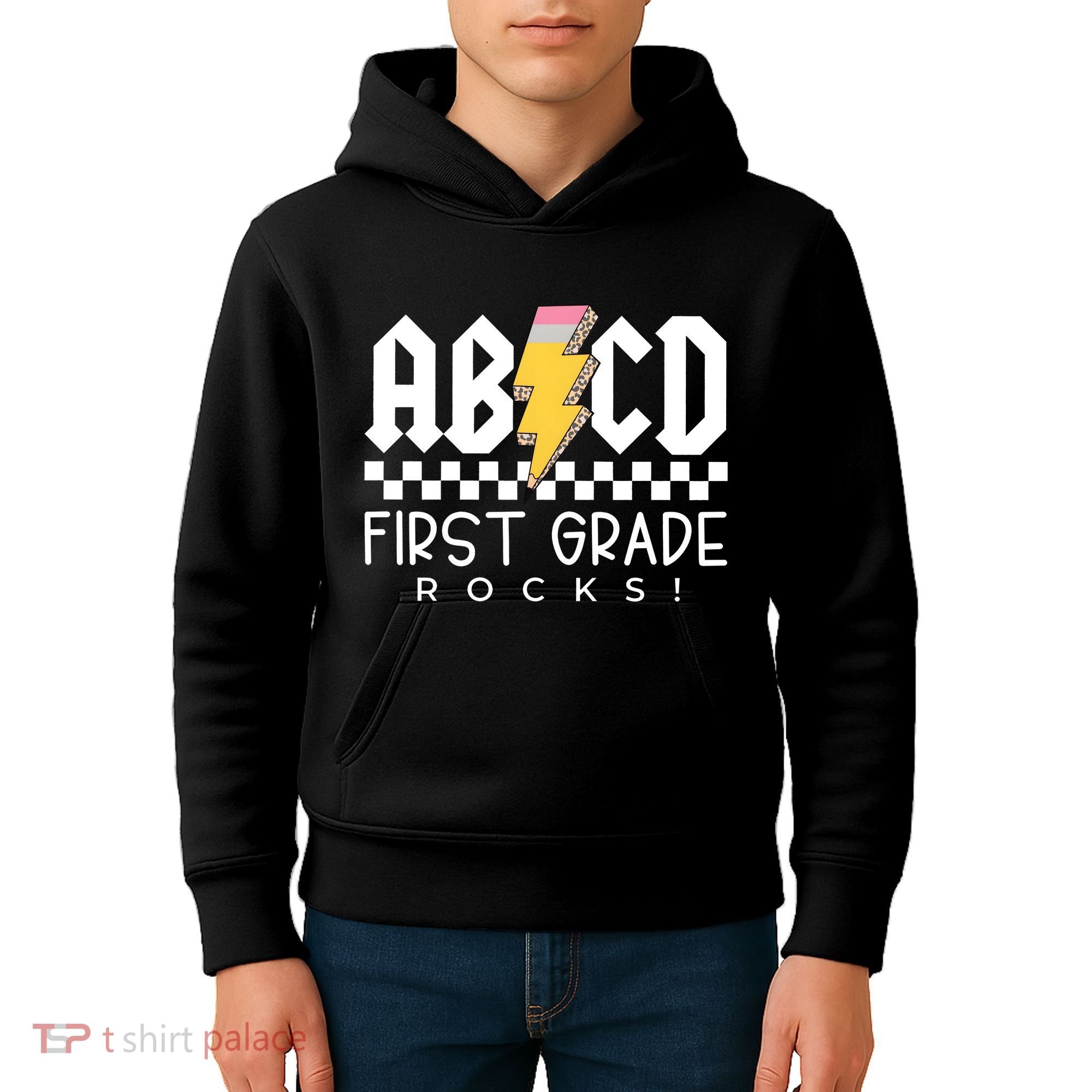 First Grade Rocks Teacher 1st Grade Kids Hoodie