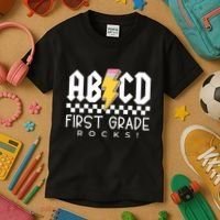 First Grade Rocks Teacher 1st Grade Kids T-Shirt thumb 3
