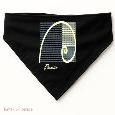 Fibonacci Golden Ratio spiral USA-Made Doggie Bandana