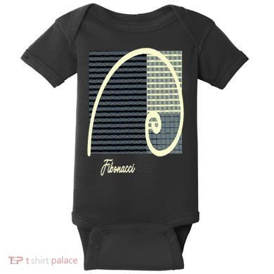 Fibonacci Golden Ratio spiral Baby Bodysuit