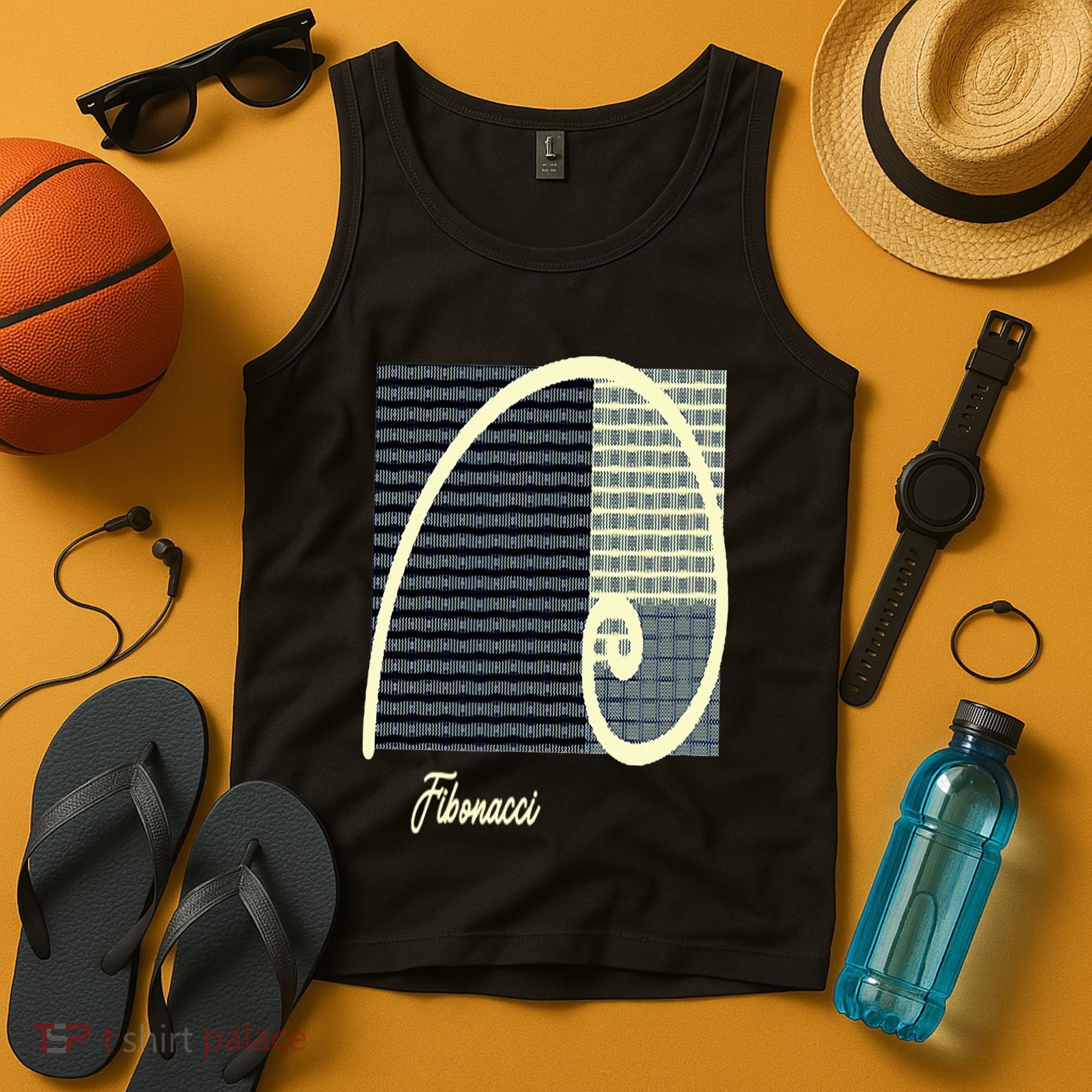 Fibonacci Golden Ratio spiral Tank Top