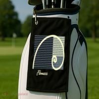 Fibonacci Golden Ratio spiral Golf Towel thumb 2
