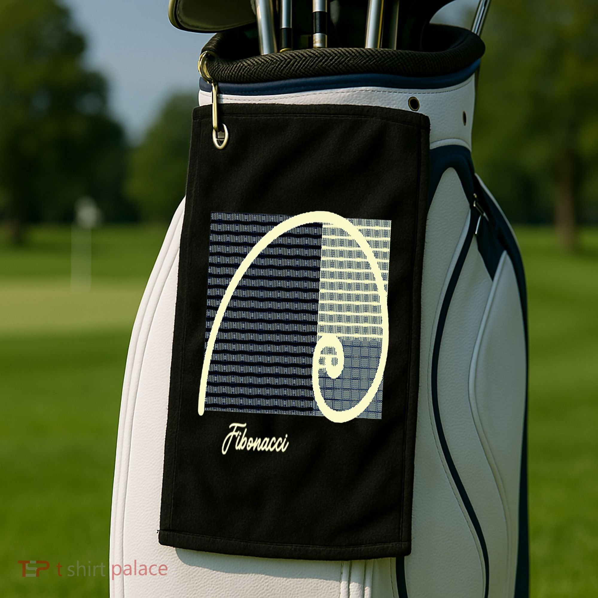 Fibonacci Golden Ratio spiral Golf Towel