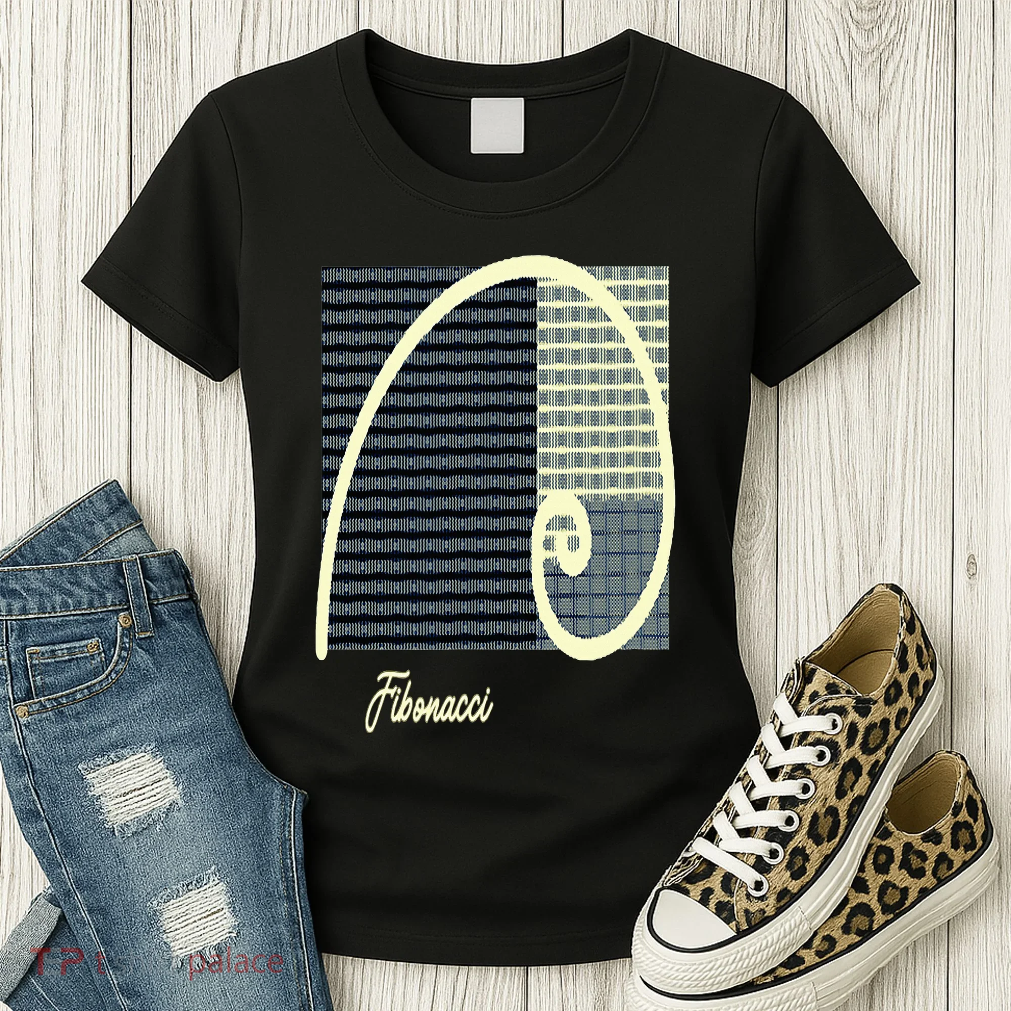 Fibonacci Golden Ratio spiral Women's T-Shirt