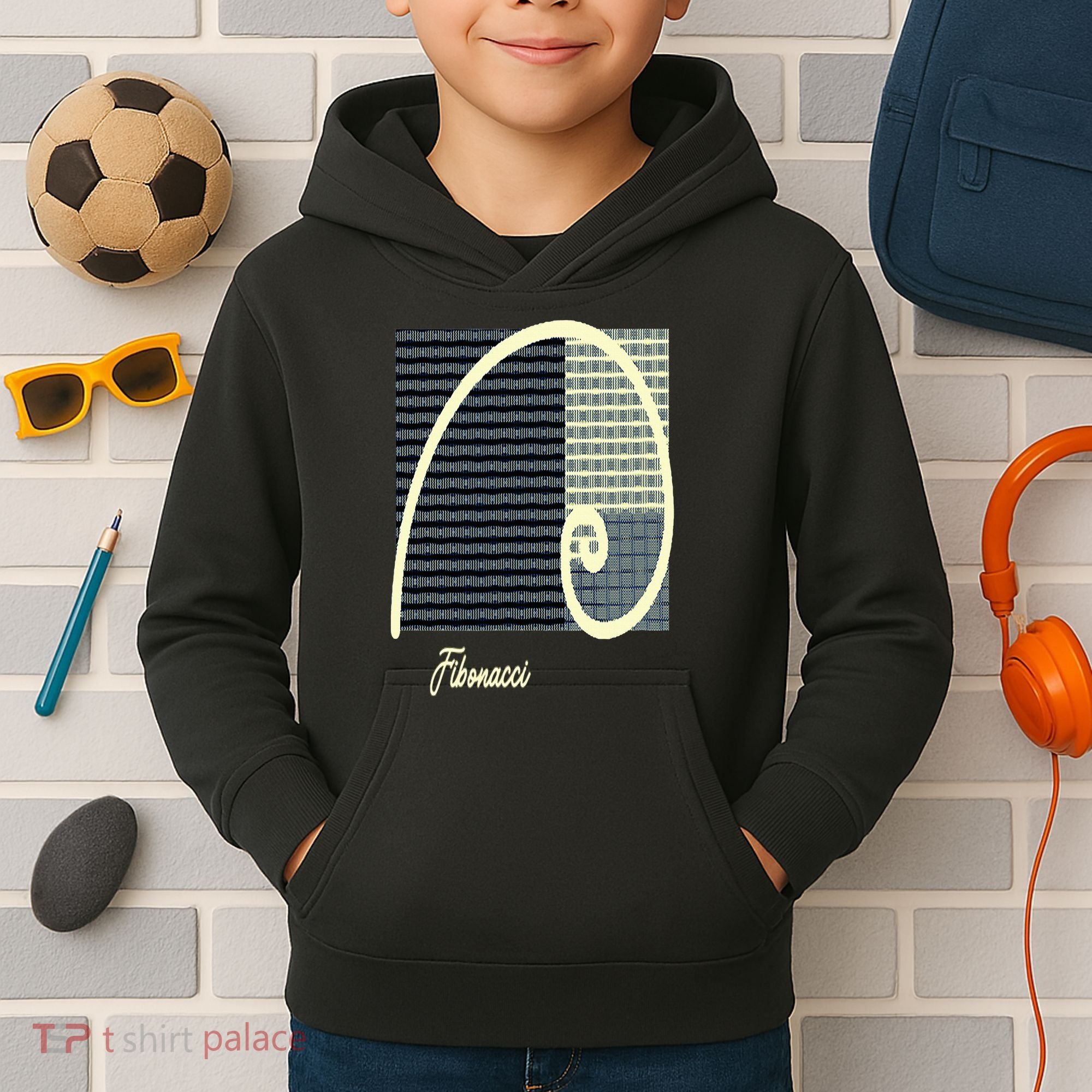 Fibonacci Golden Ratio spiral Kids Hoodie