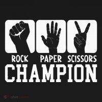 Funny Game Rock Paper Scissors Champion T-Shirt thumb 7