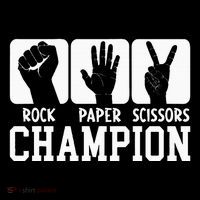 Funny Game Rock Paper Scissors Champion Button thumb 1