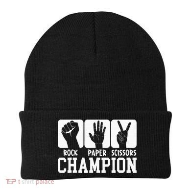 Funny Game Rock Paper Scissors Champion Beanie