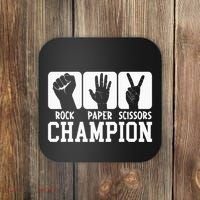 Funny Game Rock Paper Scissors Champion Coaster thumb 0