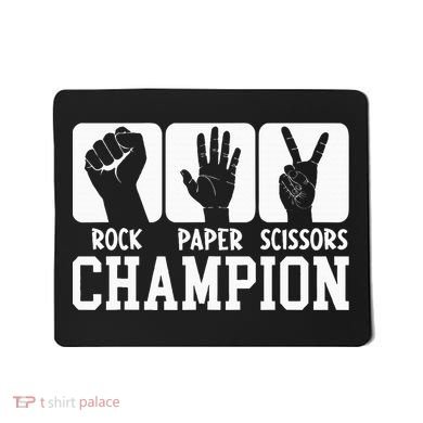 Funny Game Rock Paper Scissors Champion Mousepad