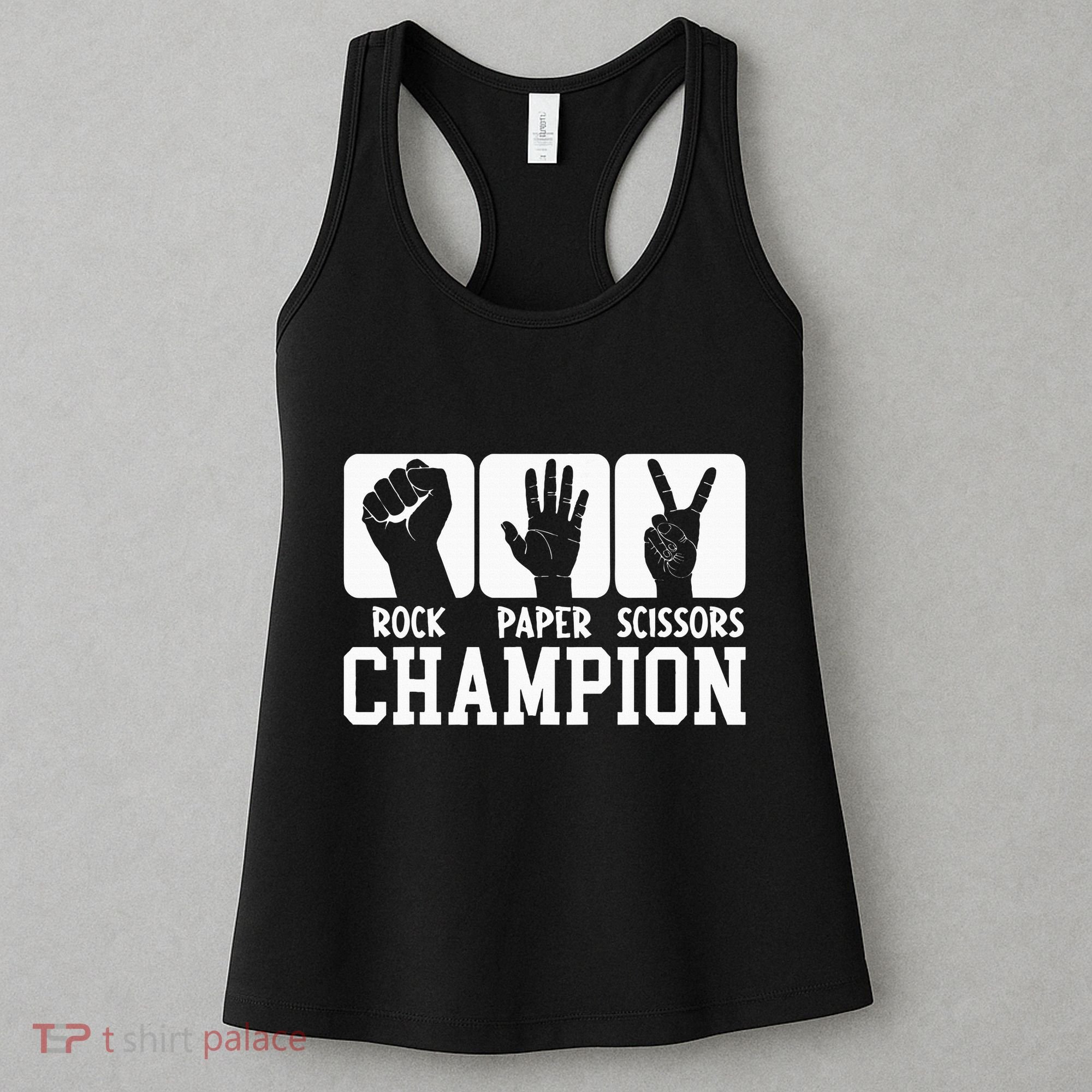 Funny Game Rock Paper Scissors Champion Women's Tank Top