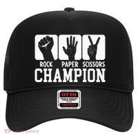 Funny Game Rock Paper Scissors Champion Hat thumb 0