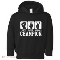 Funny Game Rock Paper Scissors Champion Toddler Hoodie thumb 0