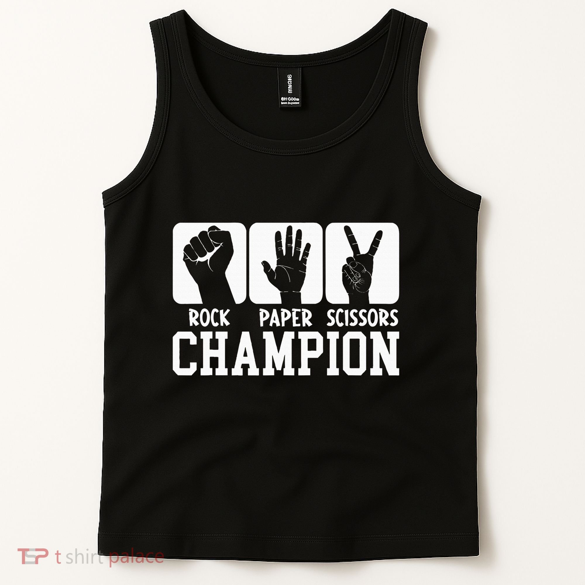 Funny Game Rock Paper Scissors Champion Tank Top
