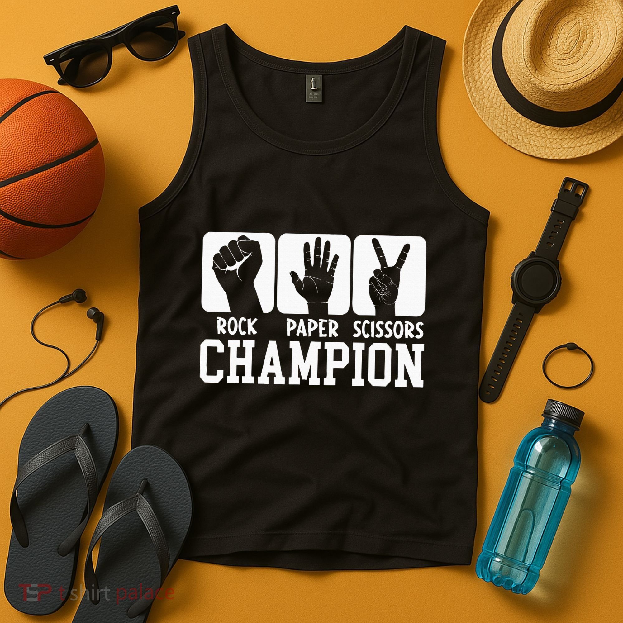 Funny Game Rock Paper Scissors Champion Tank Top